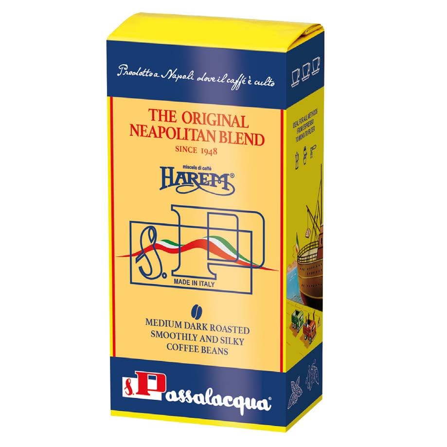 Passalacqua Harem whole bean bag for a smooth, aromatic home grind.