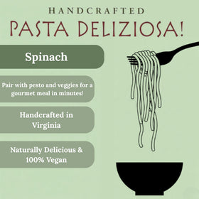 Pasta Deliziosa artisan Virginia kitchen demonstrates handcrafted pasta quality.