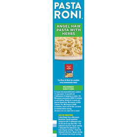 Pasta Roni creamy herb sauce ready to pour over angel hair pasta in minutes
