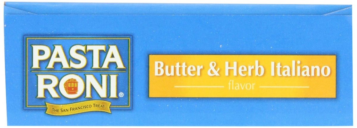 Plate of Pasta Roni Butter & Herb Italiano Rigatoni Mix ready to serve