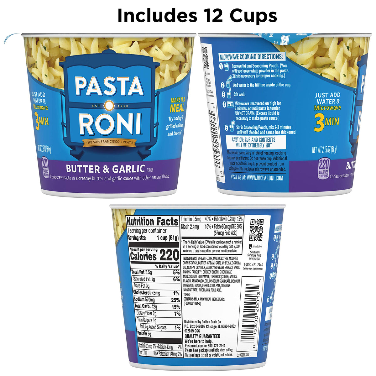 Pasta Roni Cups Microwave-ready for fast, convenient meals.