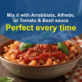 PASTA ZING 100% durum wheat label emphasizes authentic texture.