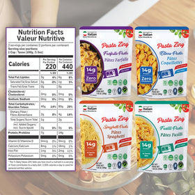 Pasta Zing farfalle pouch highlights versatile dinners and sauce-friendly shape