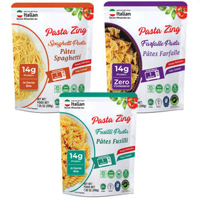 PASTA ZING microwavable variety pack front view for quick meals