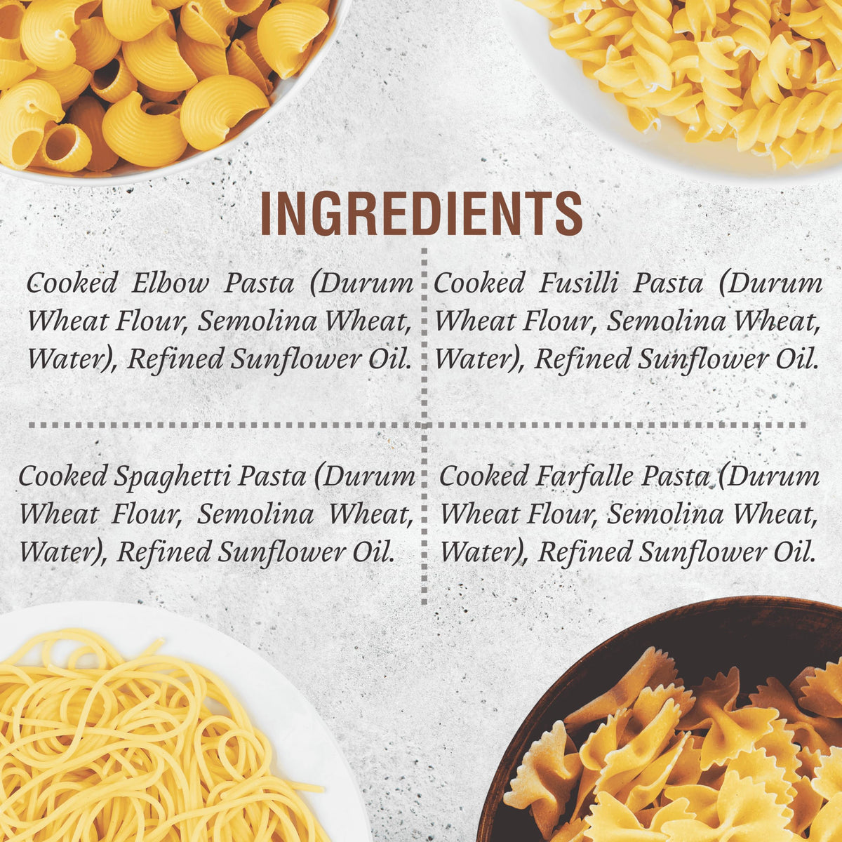 Pasta Zing fusilli pouch for textured bowls and creative recipes