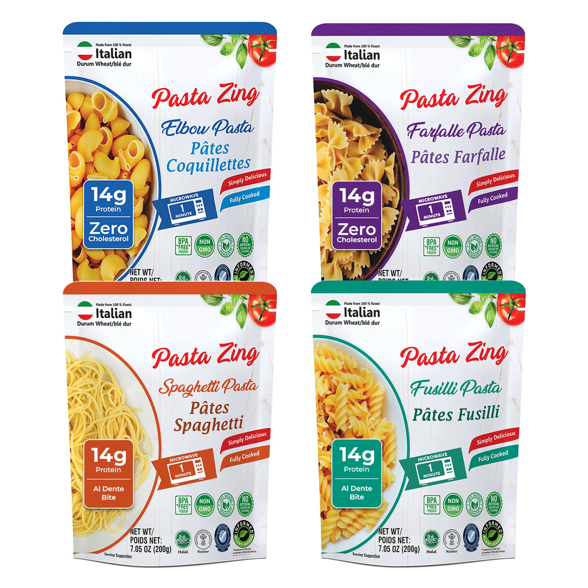 Pasta Zing spaghetti pouch shows quick, ready-to-heat option for meals