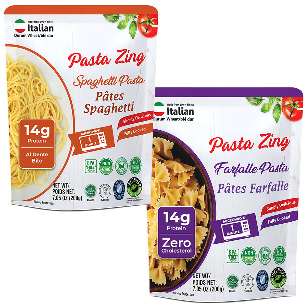 PASTA ZING Variety Pack spaghetti ready in 1 minute for quick meals