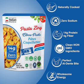PASTA ZING zero sodium pasta shown for everyday meals.