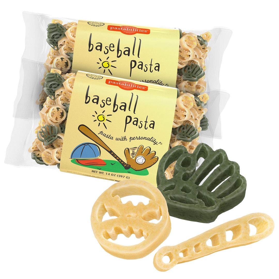 Pastabilities baseball pasta glove—fun glove shape that makes meals playful for kids.