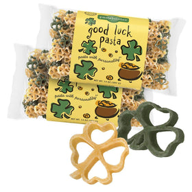 Pastabilities Good Luck Shamrock Pasta Pack shows kid-friendly shapes for festive meals.