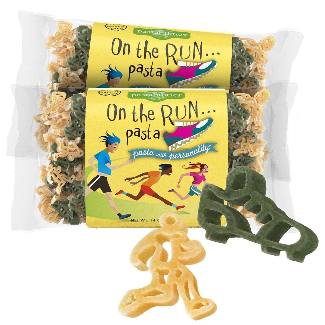 Pastabilities On the Run pasta with runners and shoes for kid-friendly meals.