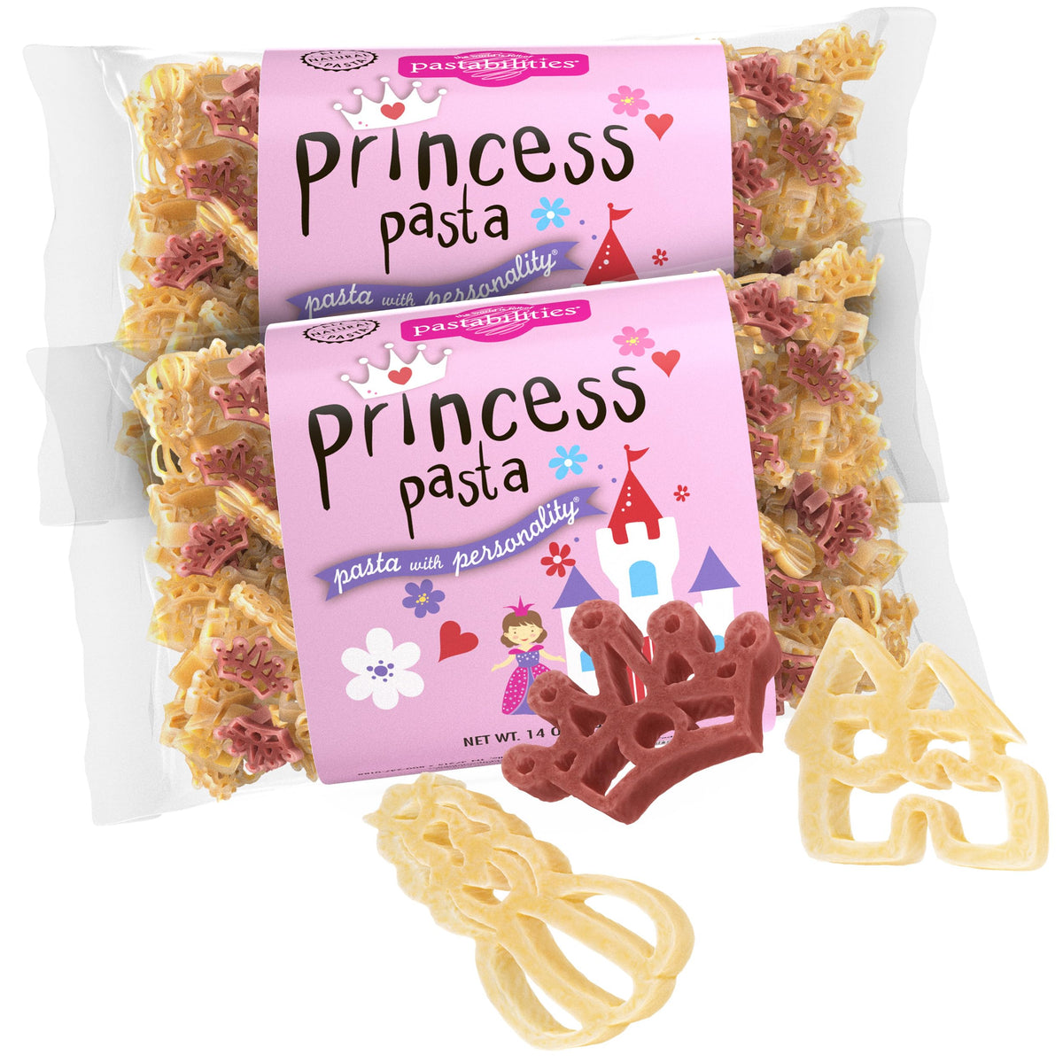 Pastabilities Princess Pasta crown shape offers fun, kid-friendly meals with easy dipping.