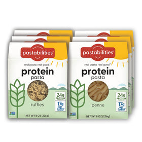 Pastabilities Protein Pasta keto dinner idea with plant-based option.