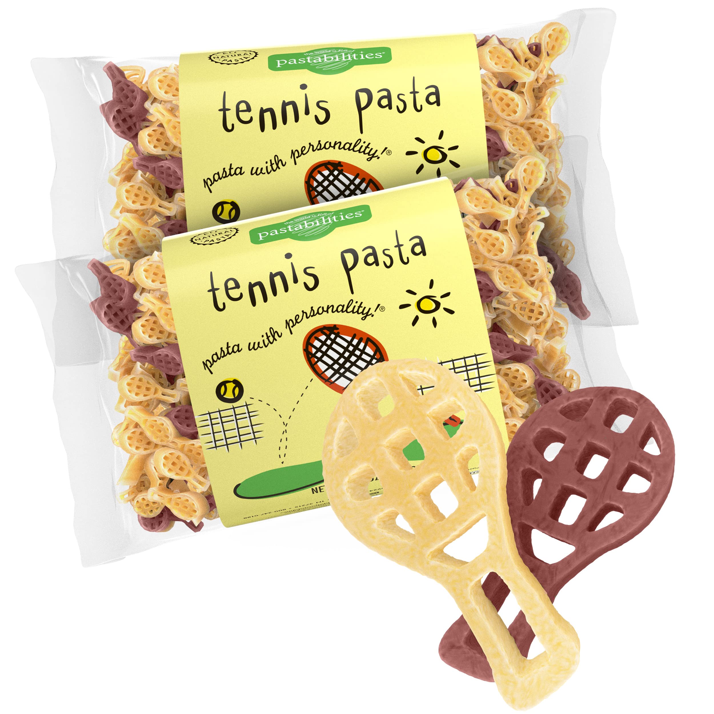 Pastabilities Tennis Pasta – Fun Racket-Shaped Kids Pasta, Non-GMO, Al ...
