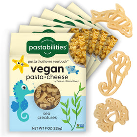 Pastabilities Under the Sea pasta shapes in a bowl; kid-friendly, sea creature fun for meals