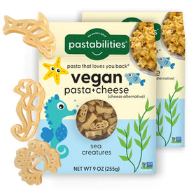 Pastabilities under-the-sea packaging showcases kid-friendly vegan mac and cheese