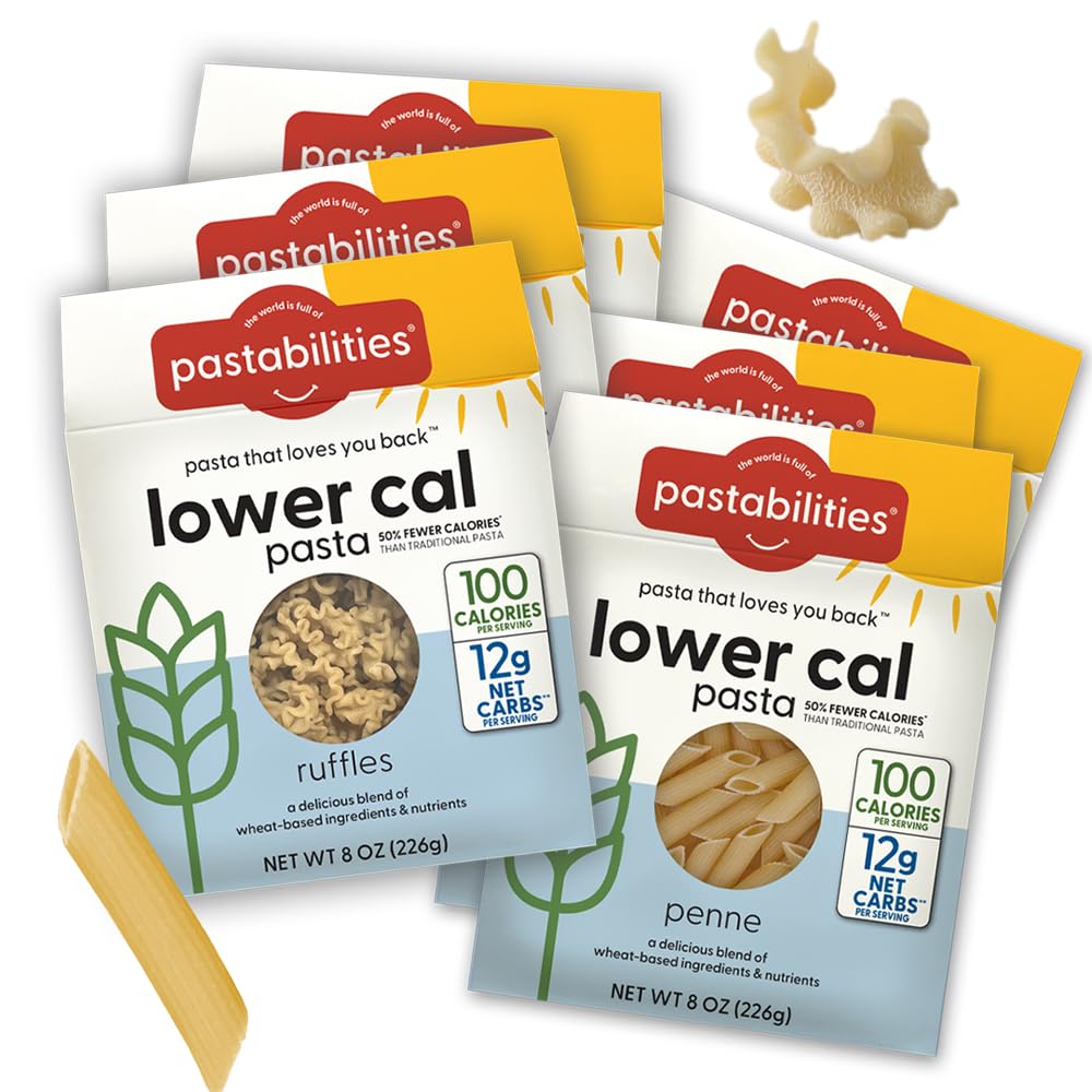 Pastabilities variety pack penne pasta in a bowl, highlighting a lighter, familiar option.