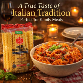 Pastai Gragnanesi bronze-cut pasta rough surface aids sauce cling