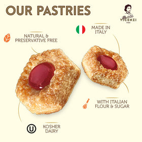 Pasticceria Matilde Vicenzi Tesoro Raspberry cream slice, showcasing silky texture for celebrations.