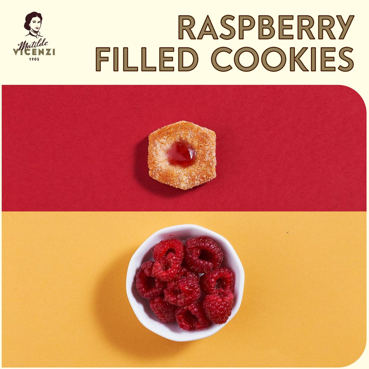 Pasticceria Matilde Vicenzi Tesoro raspberry-filled puff pastry, crisp layers meet vibrant fruit.