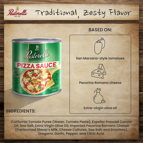 Pastorelli 8-ounce can ready to support a homemade 16-inch pizza.