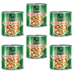 Pastorelli Pizza Sauce jar in a 6-pack offers award-winning flavor for home pizzas.