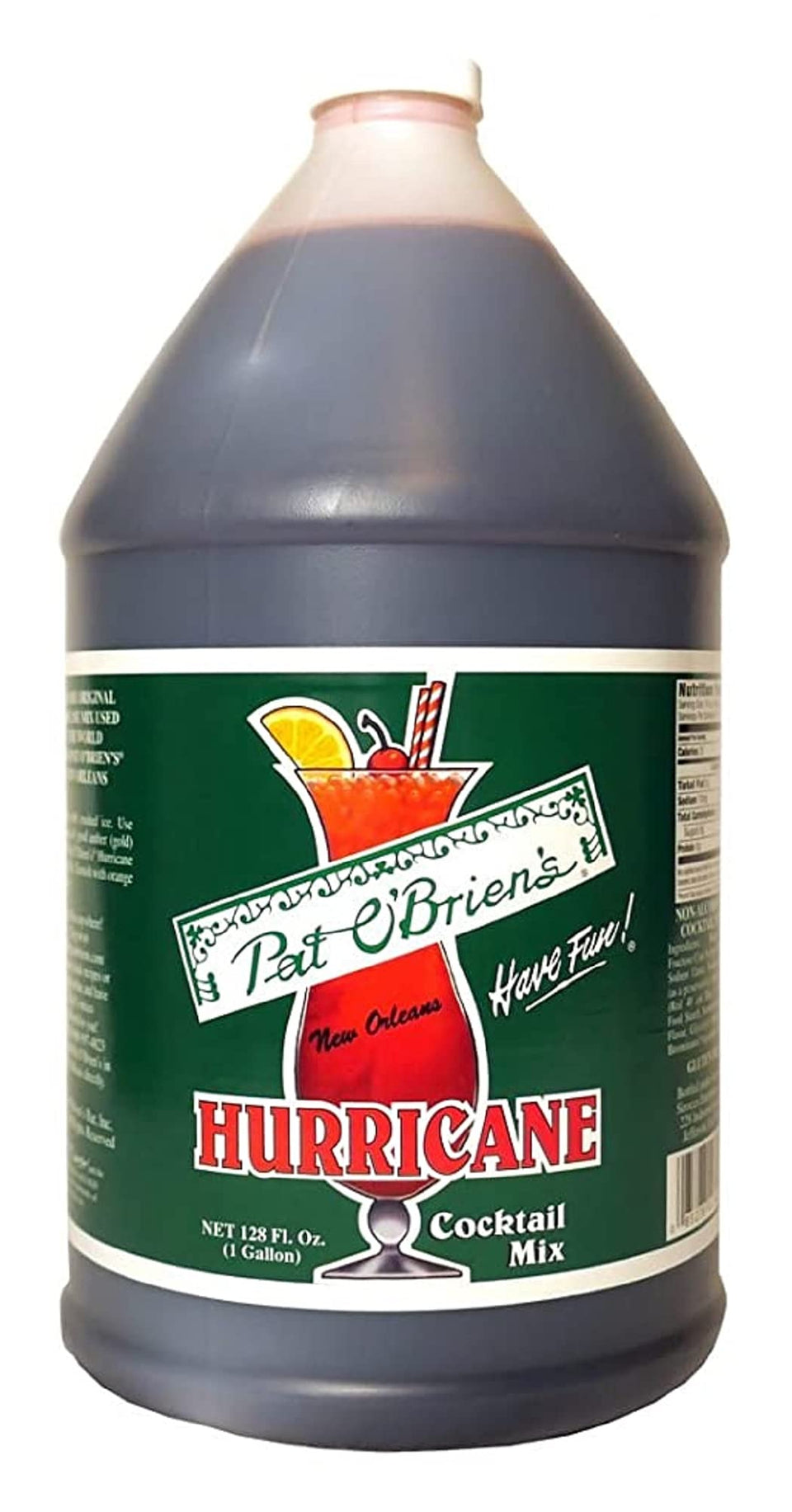 Pat O'Brien's Hurricane mix bulk jug for easy at-home parties.