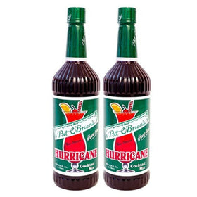 Pat O'Brien's Hurricane Mix 2-pack bottle front view for quick tropical cocktails.