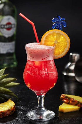 Pat O'Brien's Hurricane Mix 2-pack pour into glass for instant tropical flair.