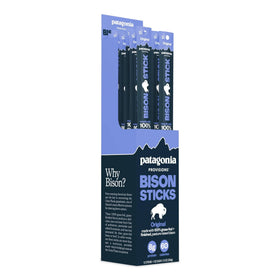 Patagonia Provisions Original Bison Sticks pack on shelf for on-the-go snacking
