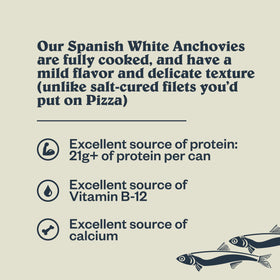 Patagonia Provisions spicy white anchovies tossed with pasta for quick, flavorful dishes.