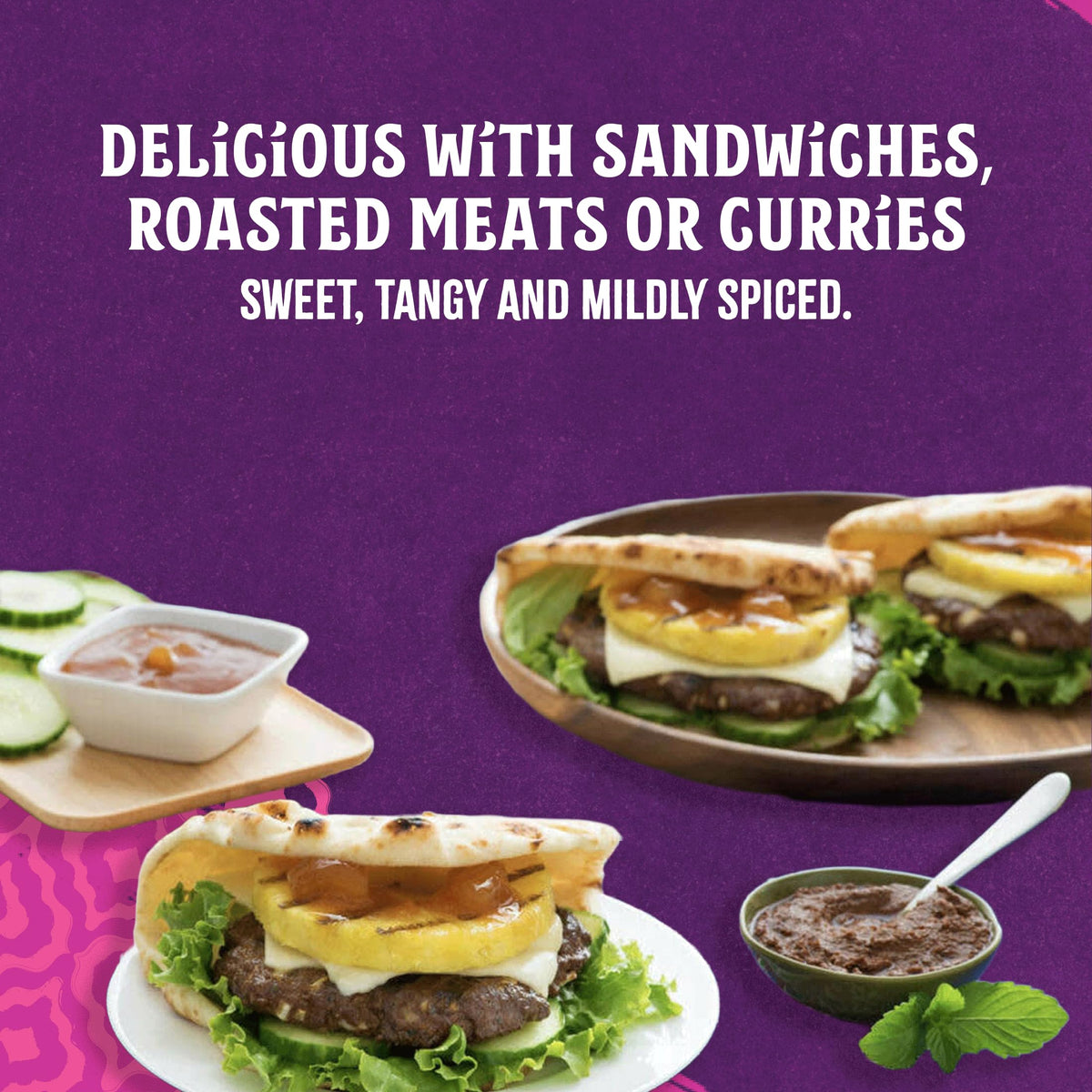 Patak’s Major Grey Chutney spread on crackers for appetizers