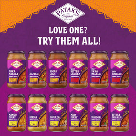 Patak's Simmer Sauce ready-to-use meal for fast family dinners.