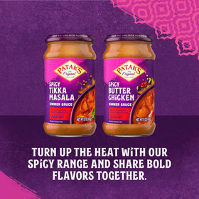 Texture of Patak's Spicy Butter Chicken Simmer Sauce ready for cooking