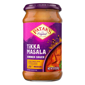 Patak's Tikka Masala simmer sauce jar ready for quick curry