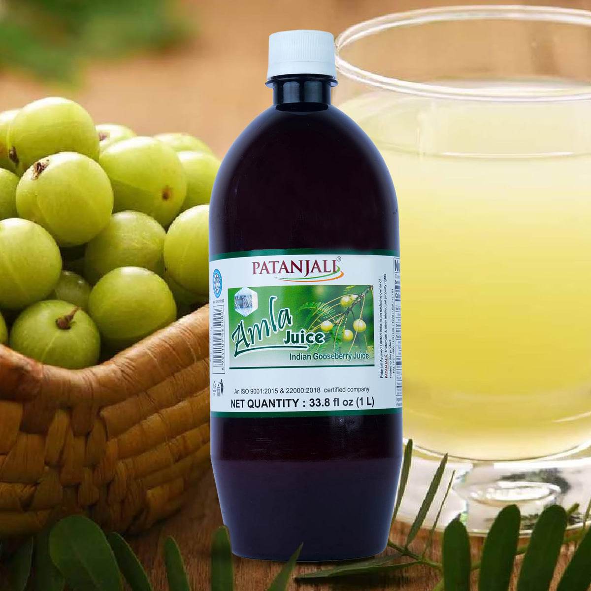 Patanjali Amla Juice served in a glass, a flavorful daily ritual.