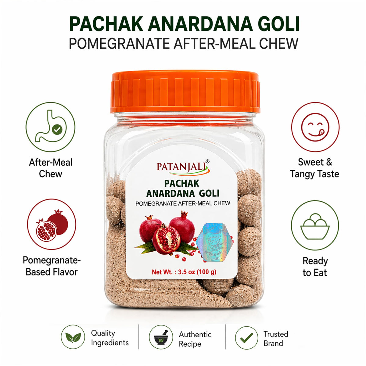 Patanjali Pachak Anardana Goli label details and ingredients