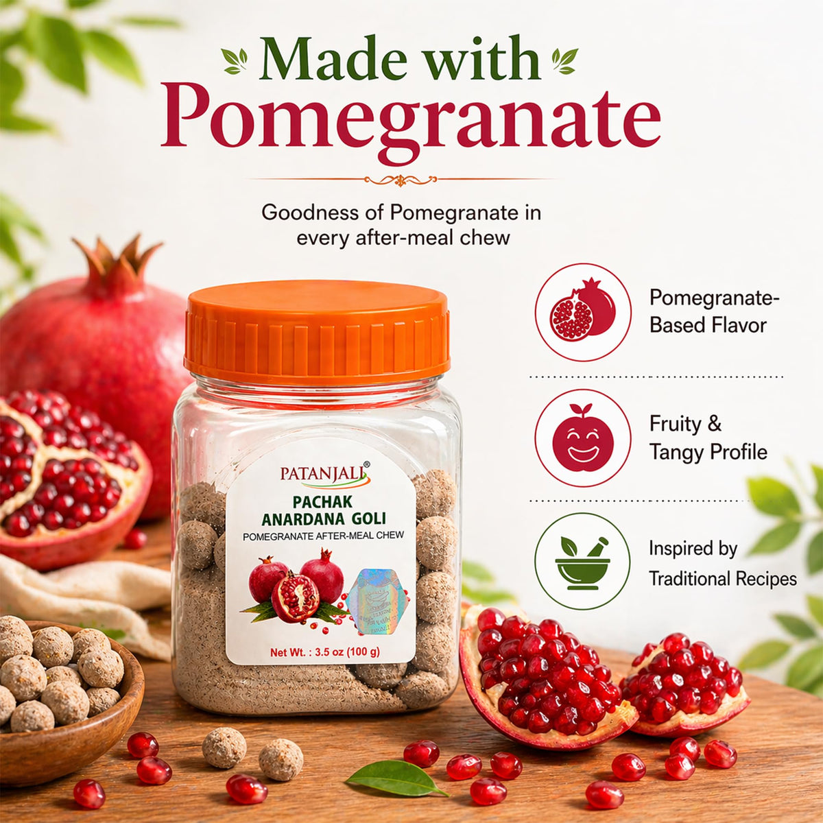 Patanjali Pachak Anardana Goli on-the-go use for stomach comfort