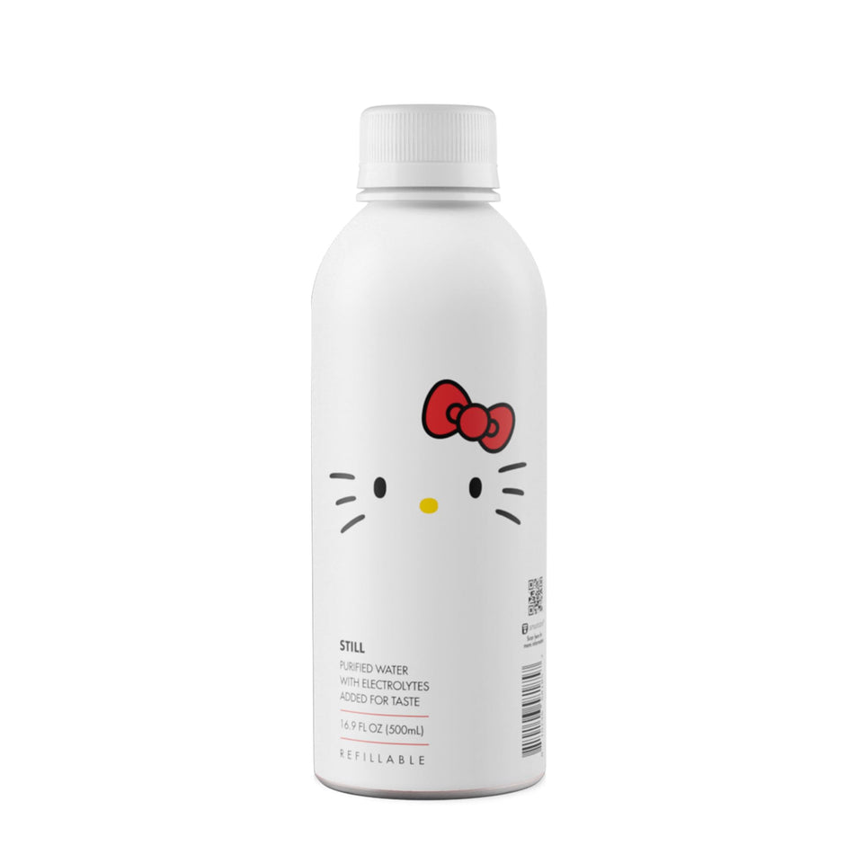 PATH Water Hello Kitty edition bottle front view with iconic bow for joyful hydration on the go
