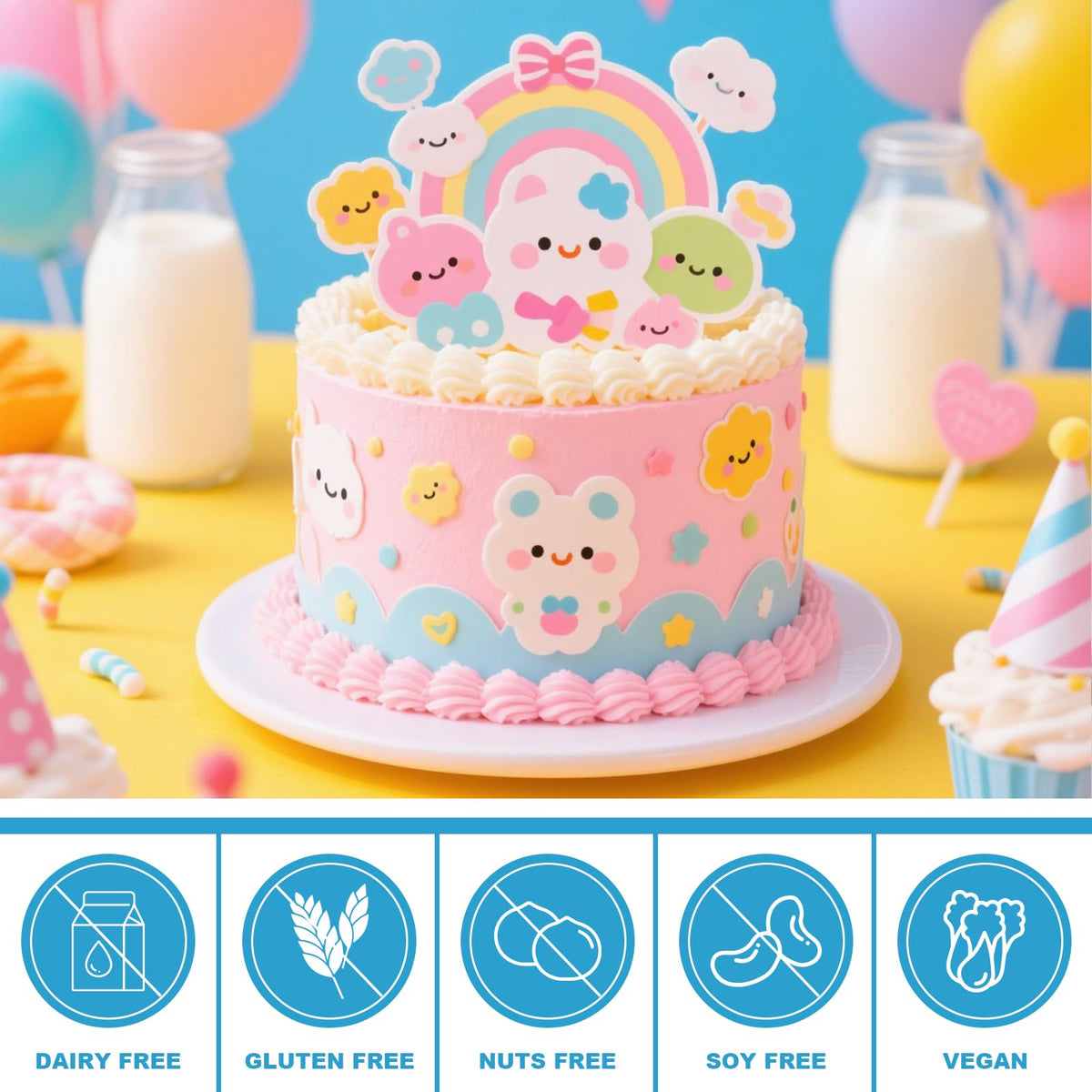 PatiFrussa edible paper cake decoration focus, creates vivid edible images on desserts.