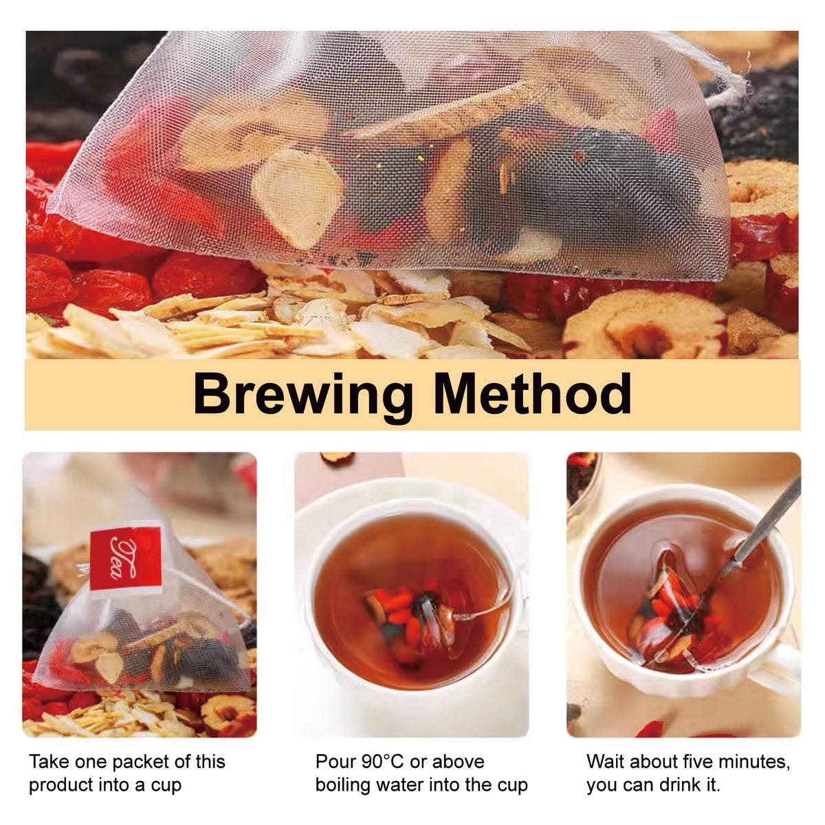 Patiosio Ginseng Five Treasures Tea daily routine for both men and women