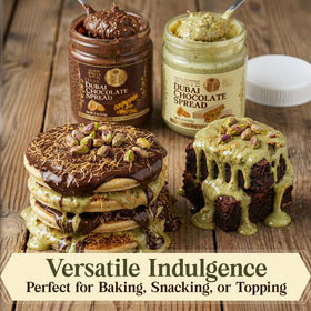 PATIS SAVORE Dubai chocolate fillings drizzled over ice cream for a gourmet finish.