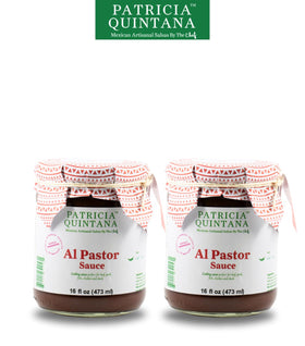 Patricia Quintana Al Pastor sauce glistening over burgers with a tangy finish.
