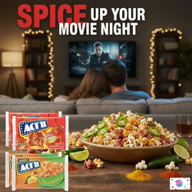 Patroclus Act II 4-pack display of Mexican popcorn varieties.