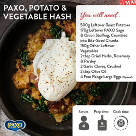 Paxo stuffing texture close-up, fluffy and well-seasoned.