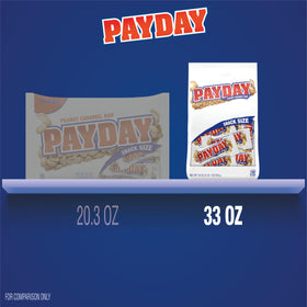 PAYDAY peanuts and creamy caramel close-up in each bite