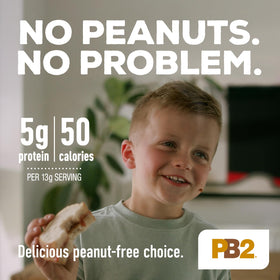 PB2 almond butter spread on toast demonstrating quick, high-protein topping.