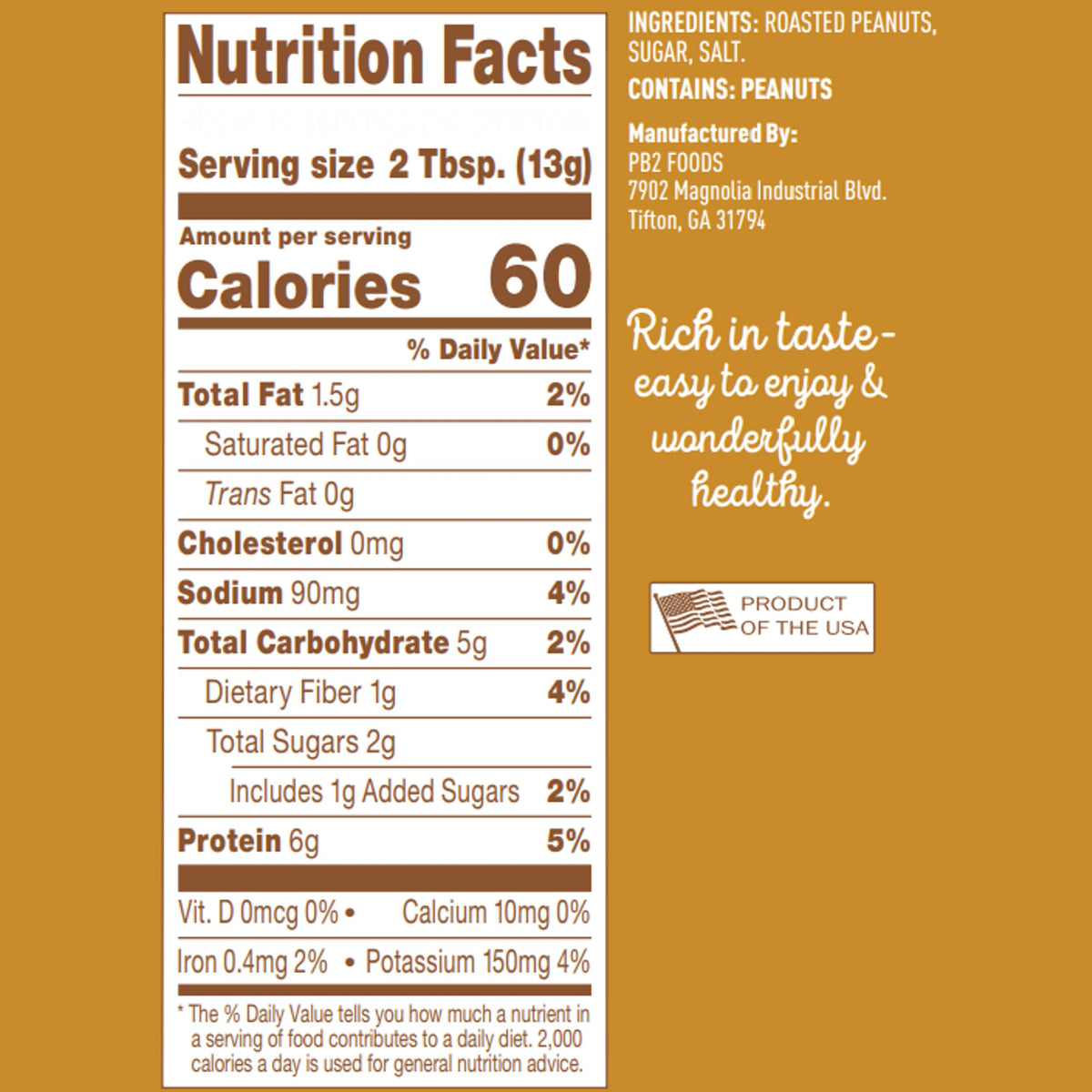 PB2 Cocoa jar close-up highlighting chocolate flavor addition