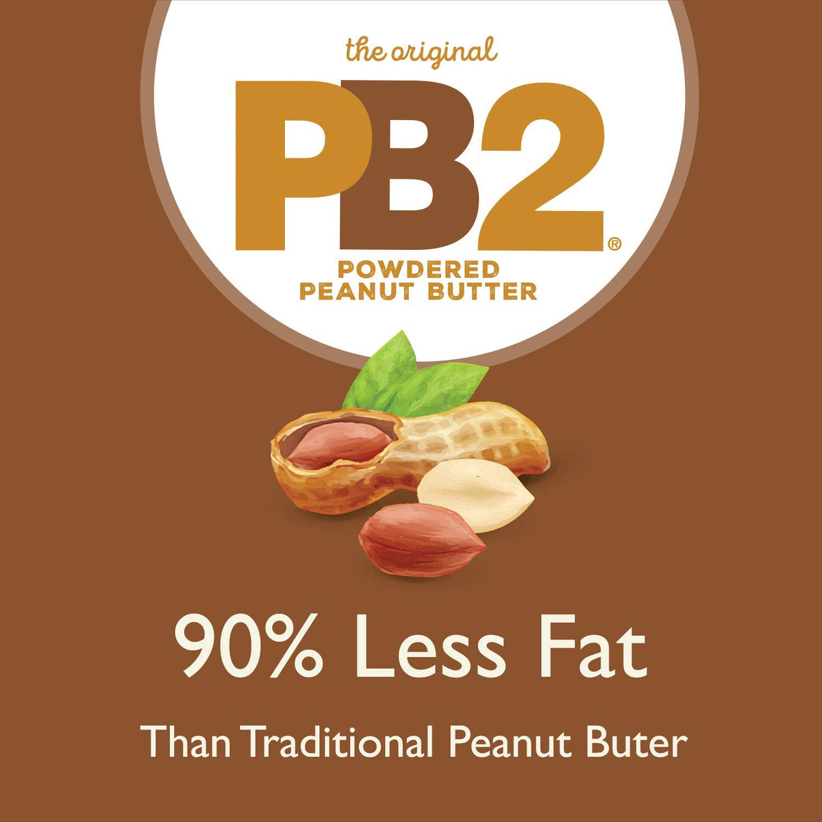 PB2 Cocoa powder banana slice scene shows convenient topping for smoothies.