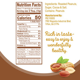 PB2 Cocoa powder scoop highlights easy portion control for protein-friendly treats.